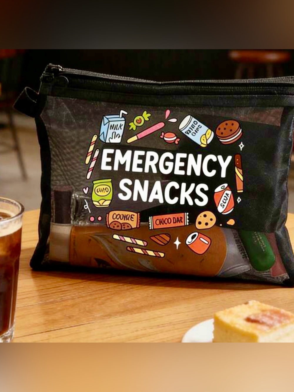 🏝️ Vacation Family Emergency Snacks Mesh Carrying Case
